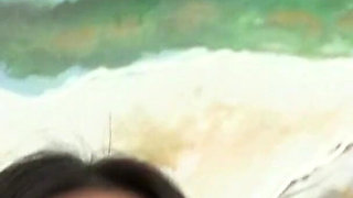 Lovely asian whore take thick white meat