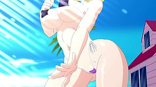 Android 18 slutty sex with Trunks using wet deep pussy dragon ball xxx - android quest for the ball