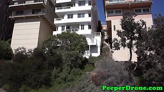Rooftop sex filmed by drone