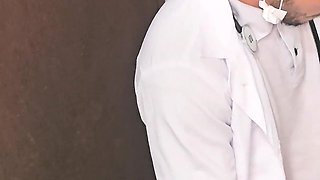Doctor and Nurse Can't Resist and Have Sex in the Hospital Bathroom During Their Shift