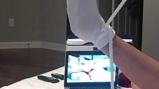 Hot Mature Granny Masturbates While Hubby Watches Strokes His Cock