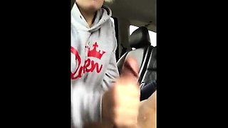 Love it when my girlfriend sucks my cock in a car