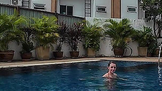 Sfw Playing About in Our Swimming Pool