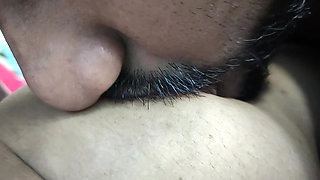 Nighty removal and hot romance with boobs press