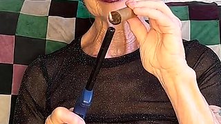 Cigar Girl Smoking -- and Then Fucking and Sucking