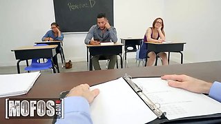Mofos - horny college college girl scarlett johnson gets tempted by her professor in a personal office sesh