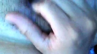 Using a cum to rub her wet and itchy pussy while she sleeps