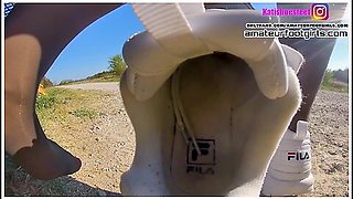 Dominant Gigant Girl - Lick My Shoes, Feet, Smell My Ballerinas And Nylons Shoeplay Dipping