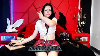 Amateur striptease and Solo masturbation