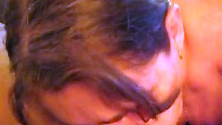 Granny's Dirty Talk and Cum Swallowing