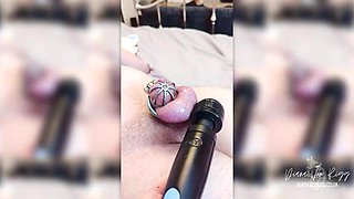 Denied a Real Orgasm!! Viagra in Chastity - slave challenge Hands Free Cum