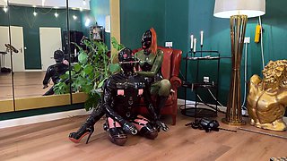 Private Femdom Session Training for the Rubberslave - Part 1