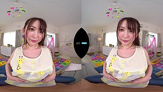 Attractive asian hussy horny VR scene