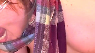 Doggy with Fuck Machine, Clamps with Weights, Plastic Bag