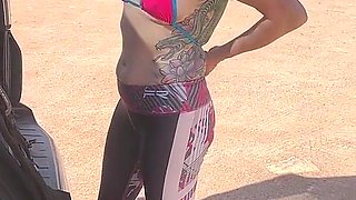 Flashing Tits in Wild Kyrgyzstan Mountains - Bold, Topless, and Raw Adventure