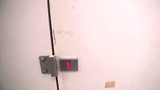 Asian Babe Comes To The Public Toilet To Blow A Cock