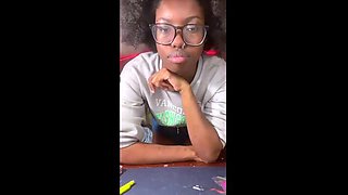 Amateur ebony Nela masturbates and screams
