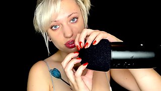 Blonde tight pussy babe solo toy fun in glamour masturbation
