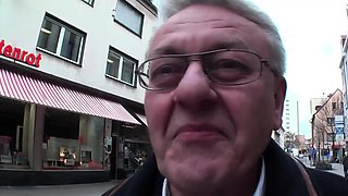 Old User Guy pick up german teen on street