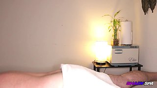 Skinny babe with sensitive nipples treats him to a great blowjob