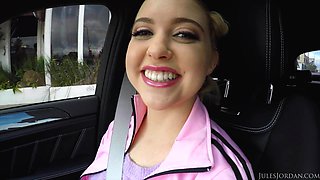 Jules Jordan - Butthole Beauty Queen Chloe Cherry Gives Some Roadhead And POV Anal