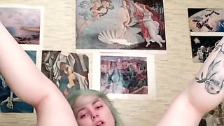 Bitch loves to cum when her sensitive pussy and tits spanked good part 1