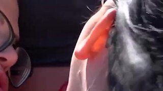 Two horny sluts get pissed outdoors