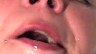 Extreme deepthroat fuck with young 18y teen slut