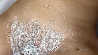 Shaving a Hairy Pussy with a Trimmer and a Razor! Runway!