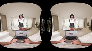 Hot Secretary Fucks Her 2 Bosses At The Office
