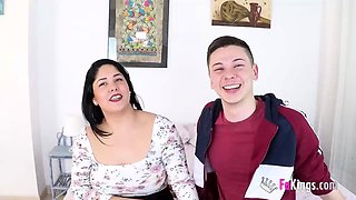 Blonde and brunette lesbians offer blowjob to the boss