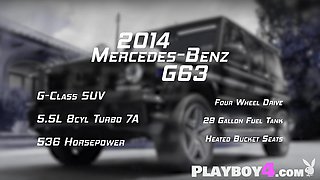 Huge boobs cougar and horny Latin washing car