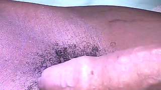 Good Morning Interracial Fuck with Hairy Pussy and Big White Cock