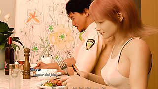 3d animation, cartoon sex, university couple