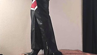And Now I Will Flatten You in my Metal High Heels Boots