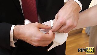 Marvelous Leane Lace at fetish wedding clip