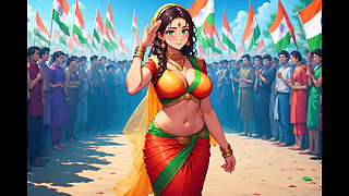 Happy Independence Day special video , ai generated , anime style . Shalini_ki_diary
