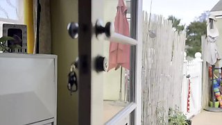 Jewish mature babysitter sits down with the guy's penis all over the house
