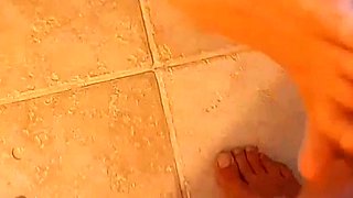 Half Clothed Mature Enjoys Footjob and Sex From Behind