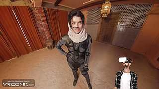 VR Conk: Brunette Chani In Uniform Rides Atreides' Huge Cock In Dune Cosplay Parody pt.2