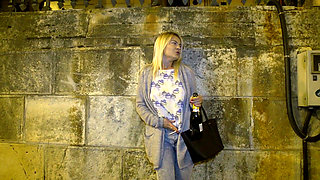 POV piss and fuck for sexy blonde chick