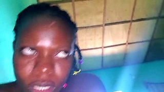 African Babe Gives Amazing Blowjob - Hardcore Action with Big Tits