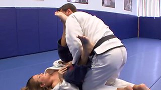 The judo teacher also gives her great fucks