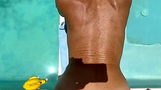 Hot Pornstars Get Anal Fucked Poolside - Big Tits & Moaning