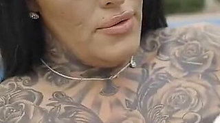 Pool, Big Tits, Chubby, Orgasm, Swallow, Balls Licking