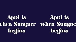 April Is When Summer Begins - Voyeur - perVRt