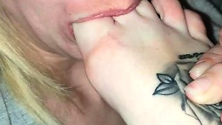 Curly Blonde Teen Records Solo Dildo Masturbation More at