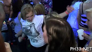 Cheeks in club screwed and sucked disrobe dancers weenie
