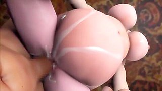 3d Chick Hosts Huge Load Of Jizz In Her Tummy
