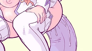 Satsuki and Huge Dildo